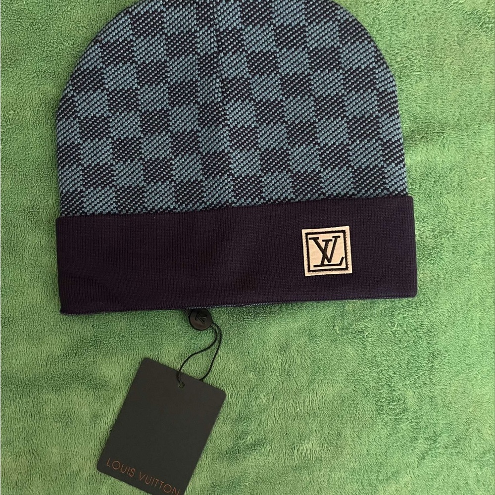 Louis Vuttion Blue Beanie